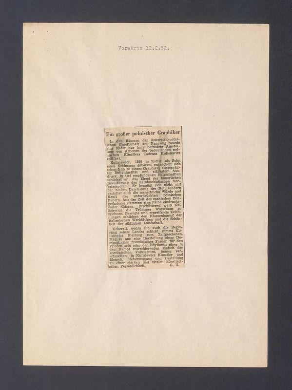 Ein Grosser polnischer Graphiker