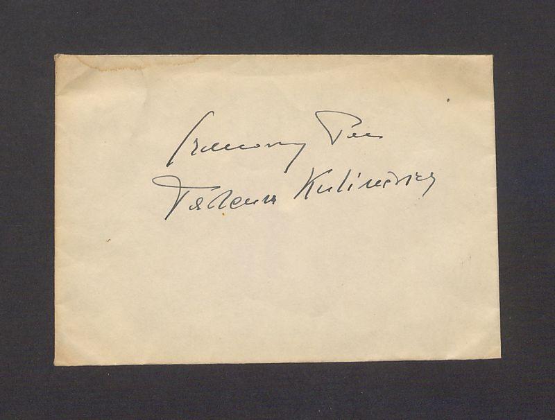 Koperta, adr. Szanowny Pan Tadeusz Kulisiewicz