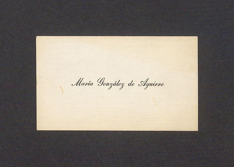 Wizytówka, Maria Gonzalez de Aguirre