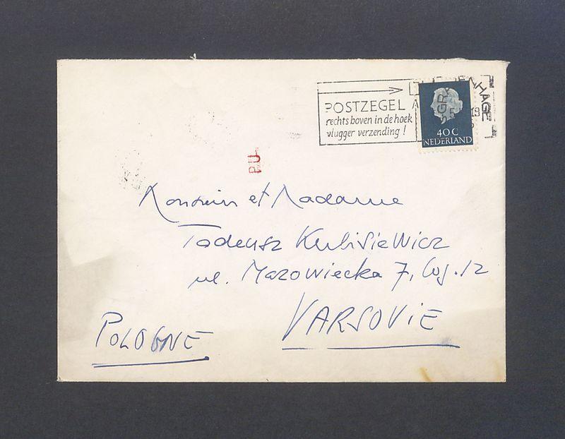 Koperta, adr. Monsieur et Madame Tadeusz Kulisiewicz