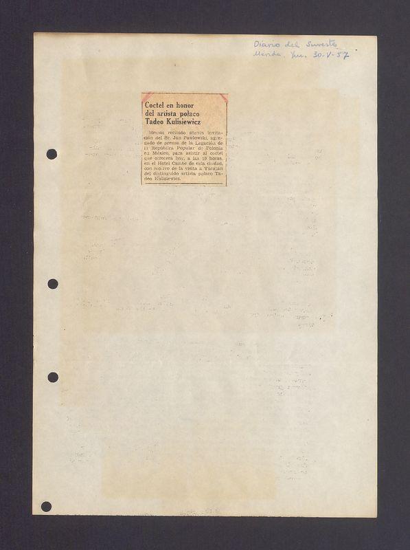 Coctel en honor del artista polaco Tadeo Kulisiewicz