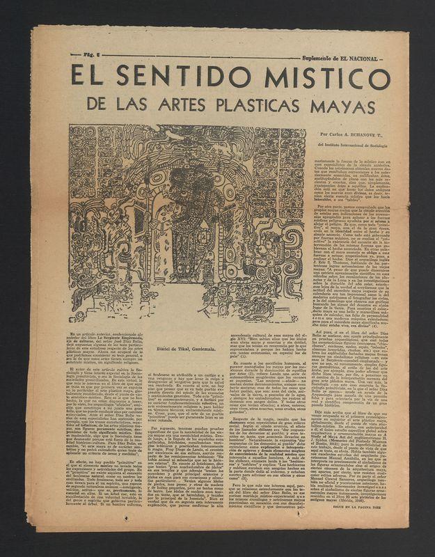 El sentido mistico de las artes plasticas mayas