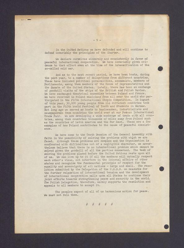 In the United Nations we have defended and will continue [...]