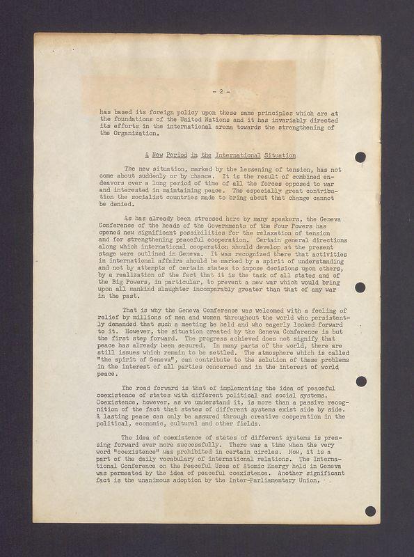 (...) has based its foreign policy upon these same principles [...]