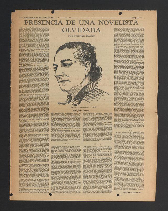 Presencia de una novelista olvidada