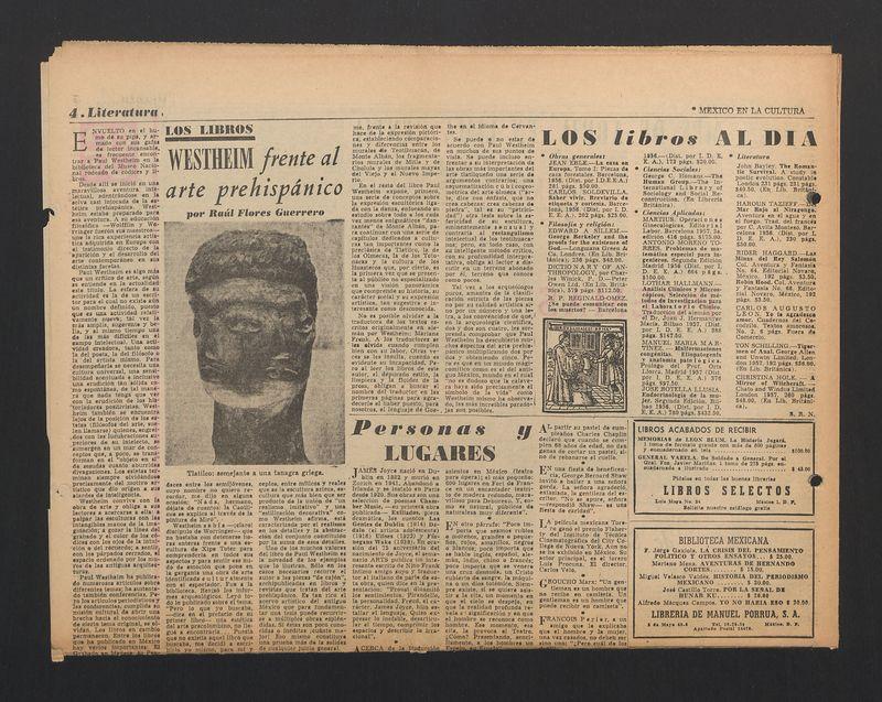 Los libros. Westheim frente al arte prehispanico