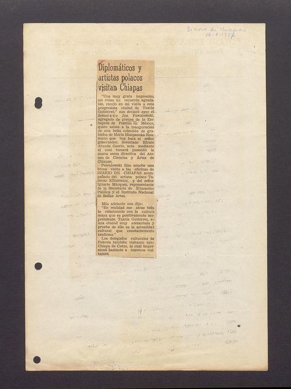 Diplomaticos y artistas polacos visitan Chiapas