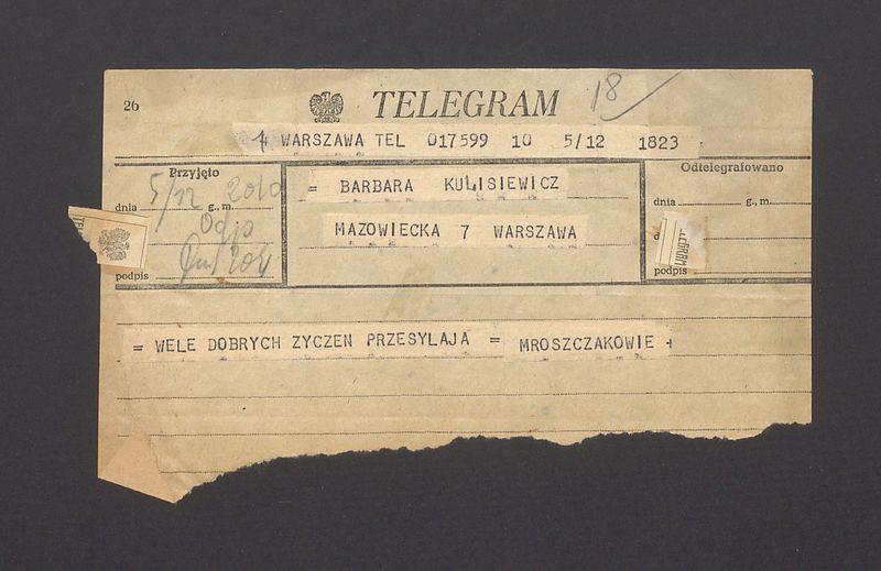Telegram. Wiele dobrych życzeń [...]