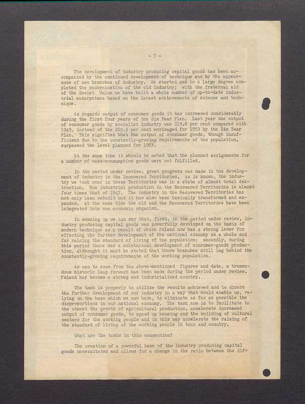 (...) The development of industry producing capital goods [...]