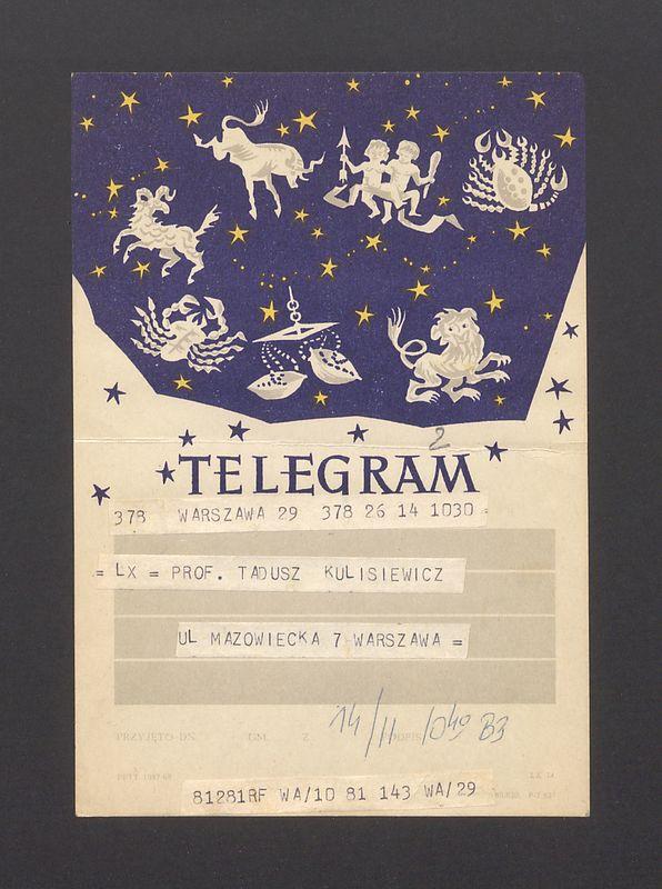 Telegram. Z okazji dostojnej rocznicy urodzin [...]