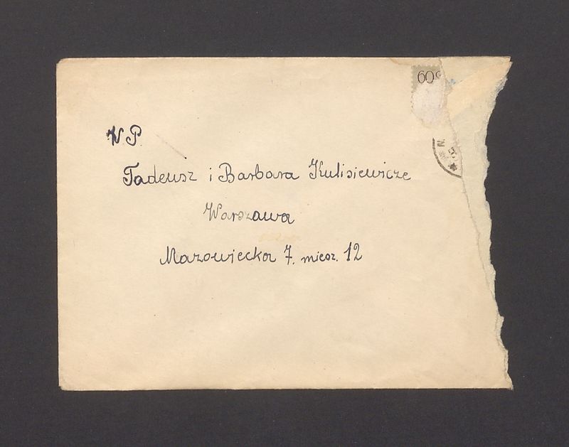 Koperta, nad. Kaliszewska Maria