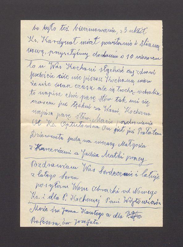 Serdecznie dziękuję za pieniądze i Tobie Tadeuszu życzę dużo zdrowia [...]