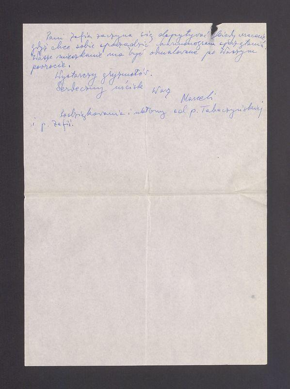 Kochani! Dzięki za dwie aż kartki tworzące jeden list [...]