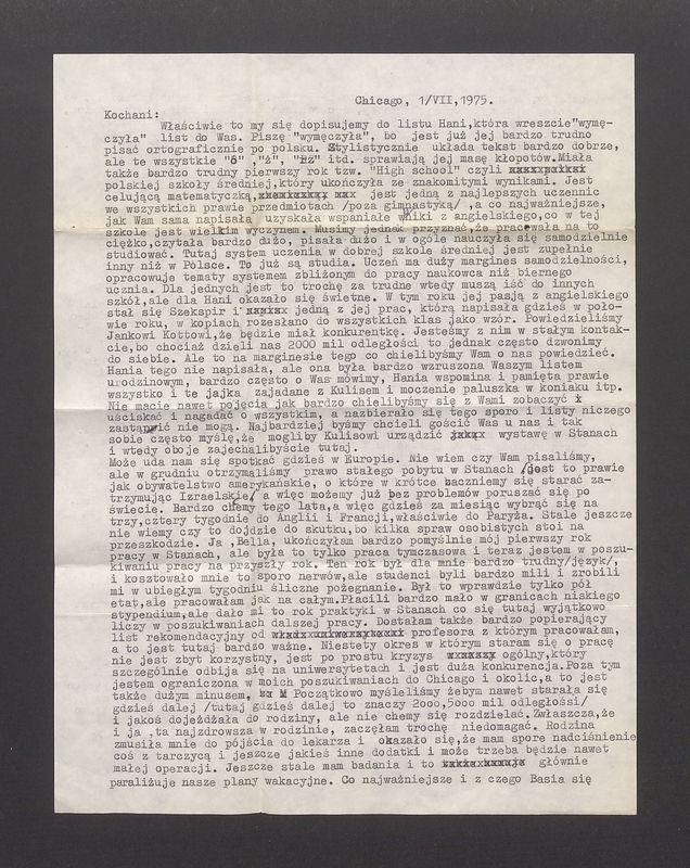 Kochani: Właściwie to my się dopisujemy do listu Hani [...]