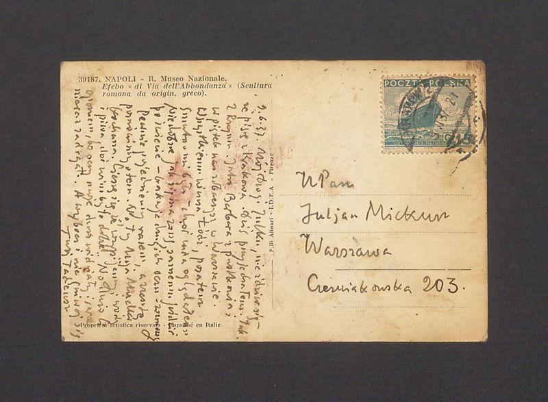 Mój Drogi Julku, nie zdziw się, że piszę z Krakowa [...]