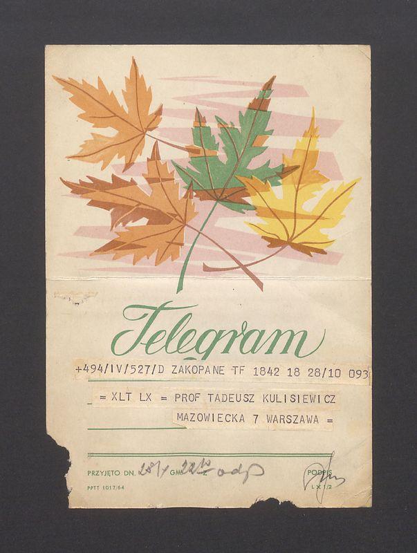 Telegram. Jak najlepsze życzenia powodzenia [...]