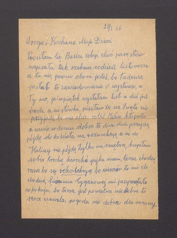 Drogie i Kochane Moje Dzieci Prosiłam Cię Basiu żebyś choć parę słów napisała [...]