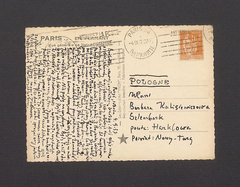 Barbarko, wczoraj wysłałem kartkę i dziś daję znak o sobie [...]