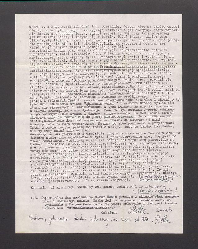 Kochani: Właściwie to my się dopisujemy do listu Hani [...]