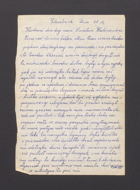 Kochani drodzy nasi Państwo Kulisiewicze. Piszę dowas kilka słów [...]