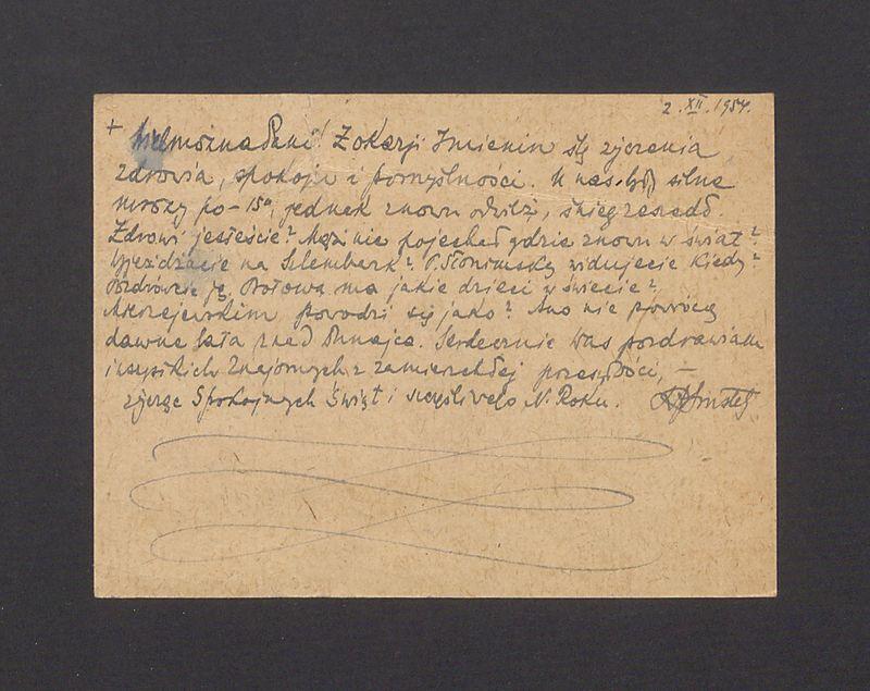 Wielmożna Pani! Z okazji Imienin ślę życzenia [...]