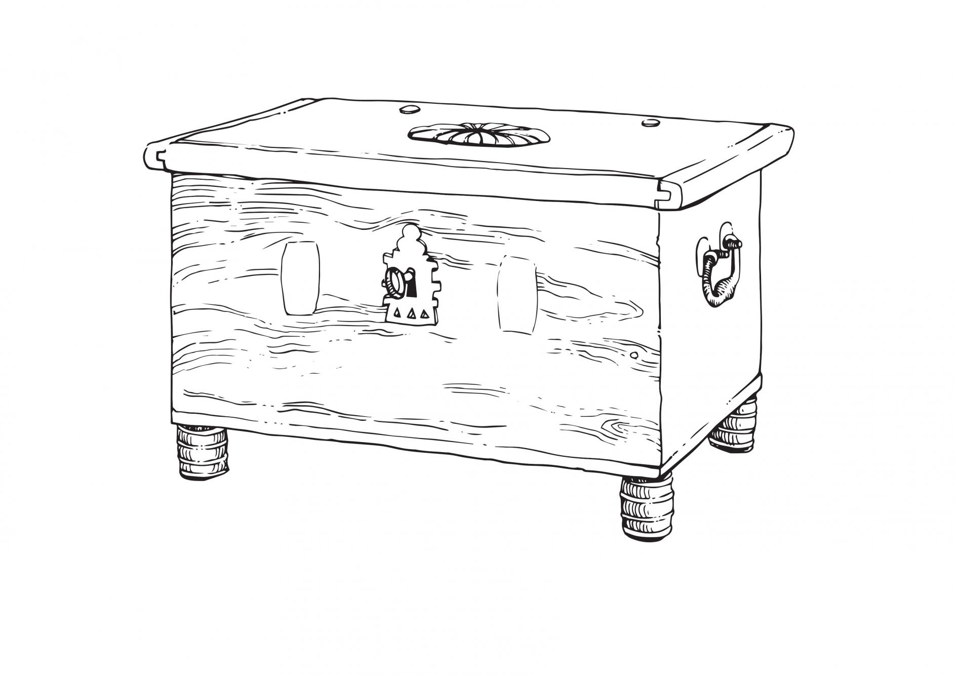 Skrzynia cechu bednarzy do kolorowania