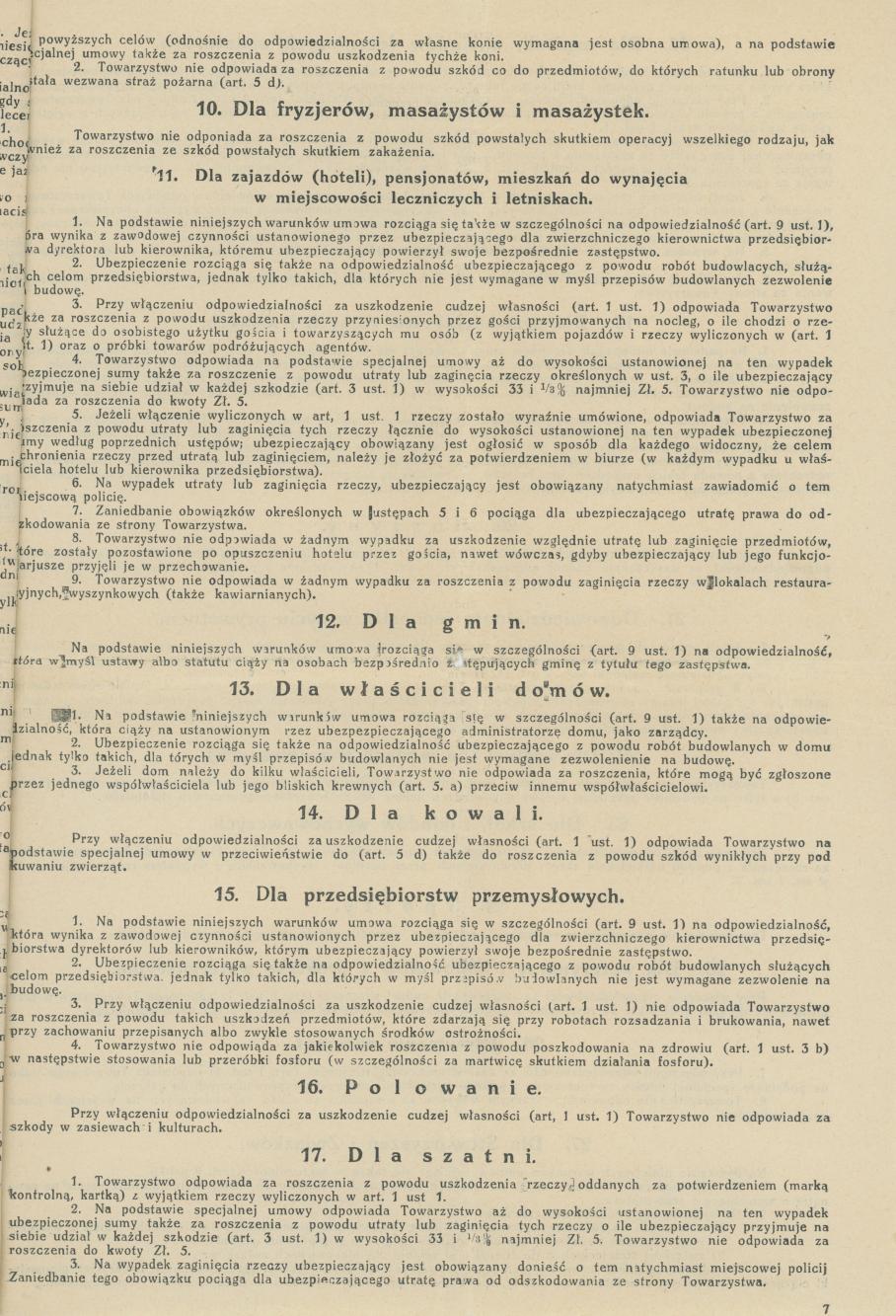 Polisa nr 100.173 Towarzystwa Akcyjnego Polonia na nazwisko Mieczysław Trzeciak