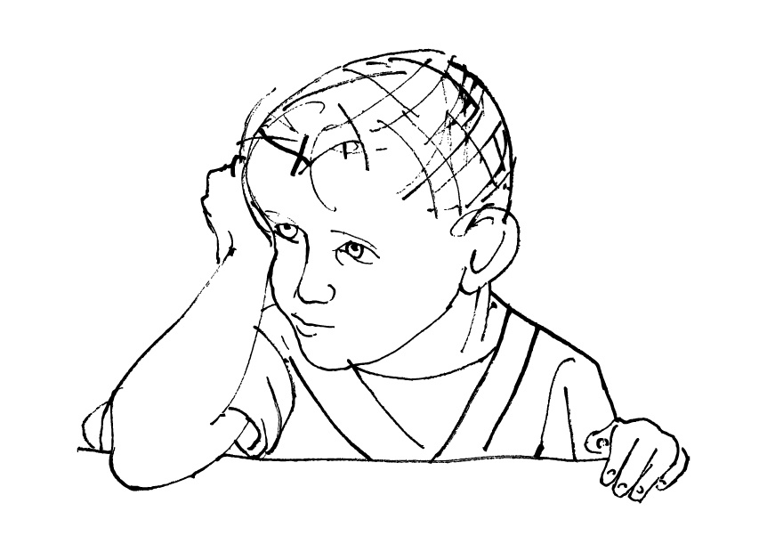 Portret chłopca do kolorowania