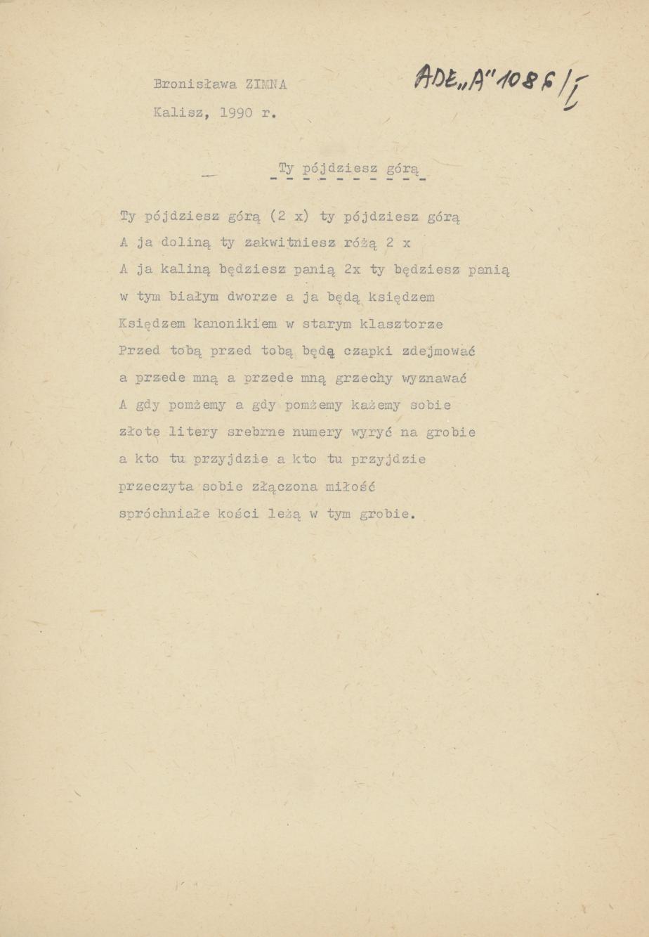 Ty pójdziesz górą