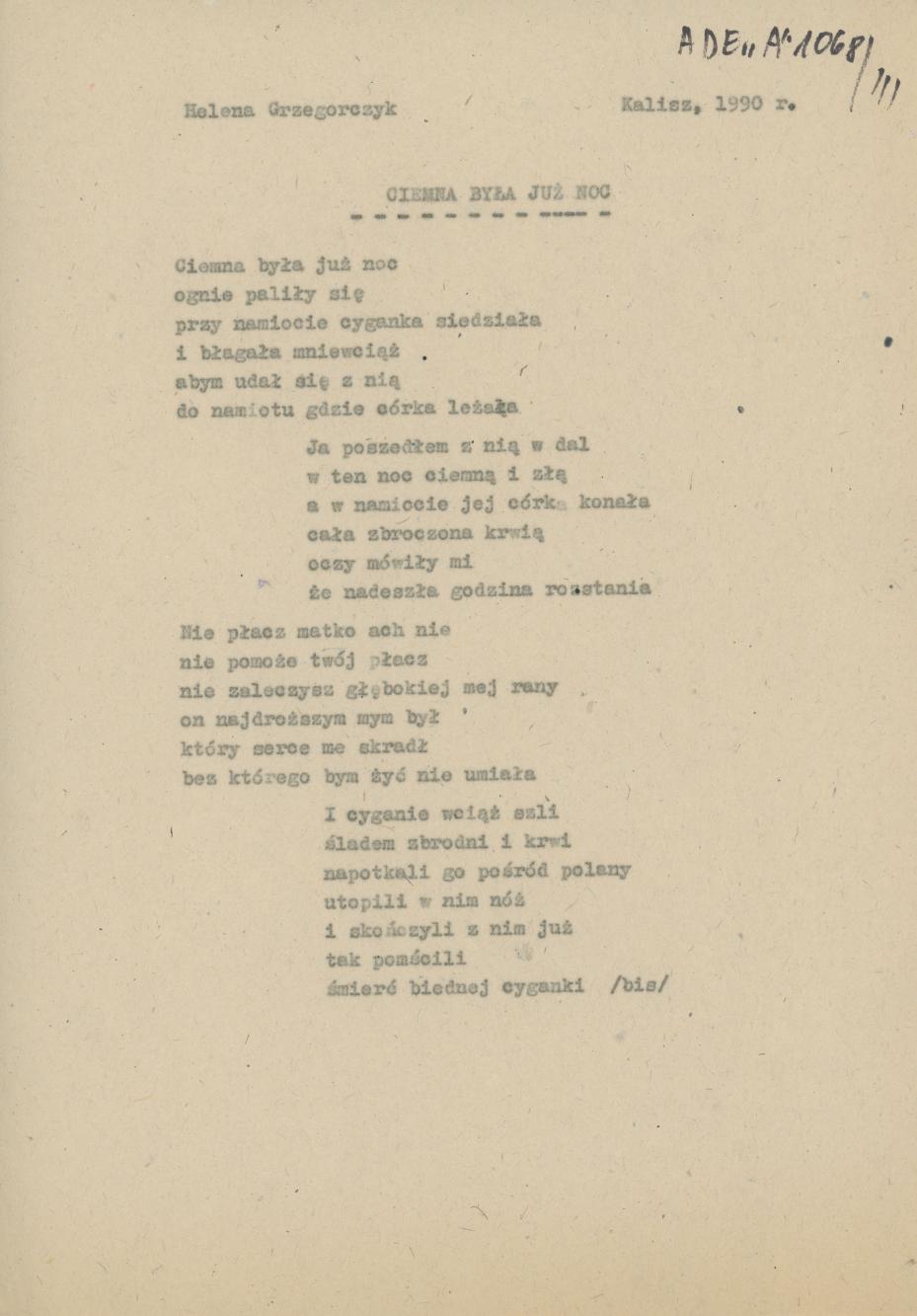 Ciemna była już noc