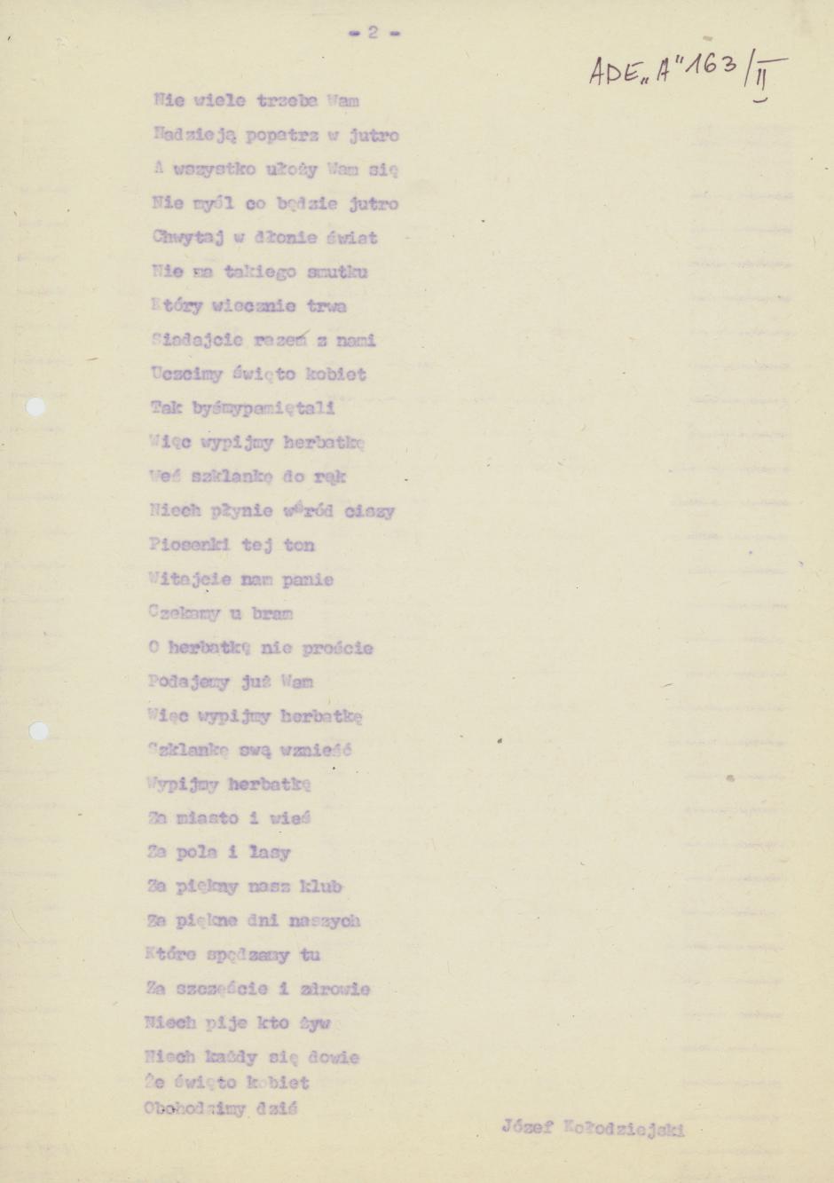 Piosenka na Dzień Kobiet