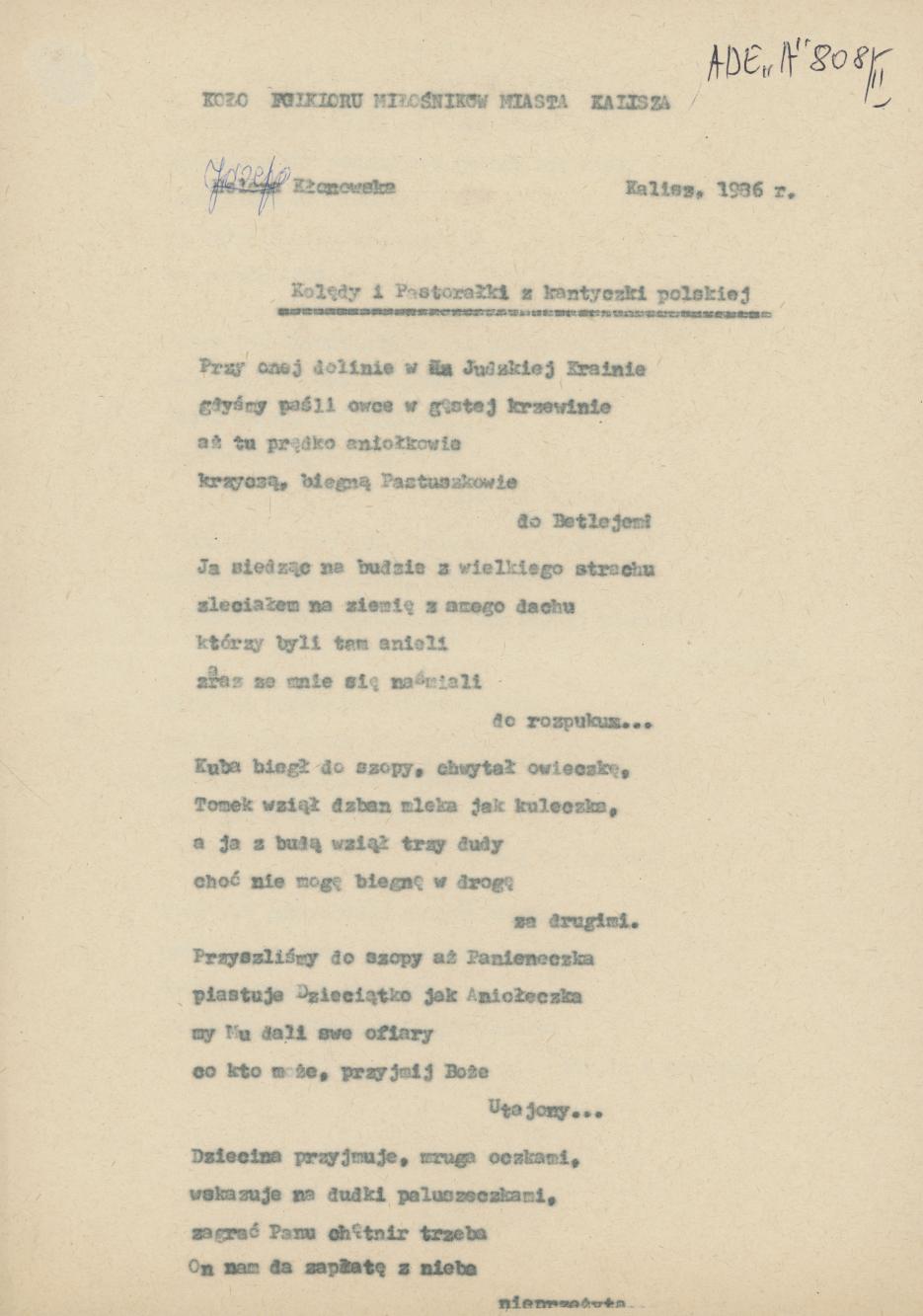 Kolędy i Pastorałki z kantyczki polskiej