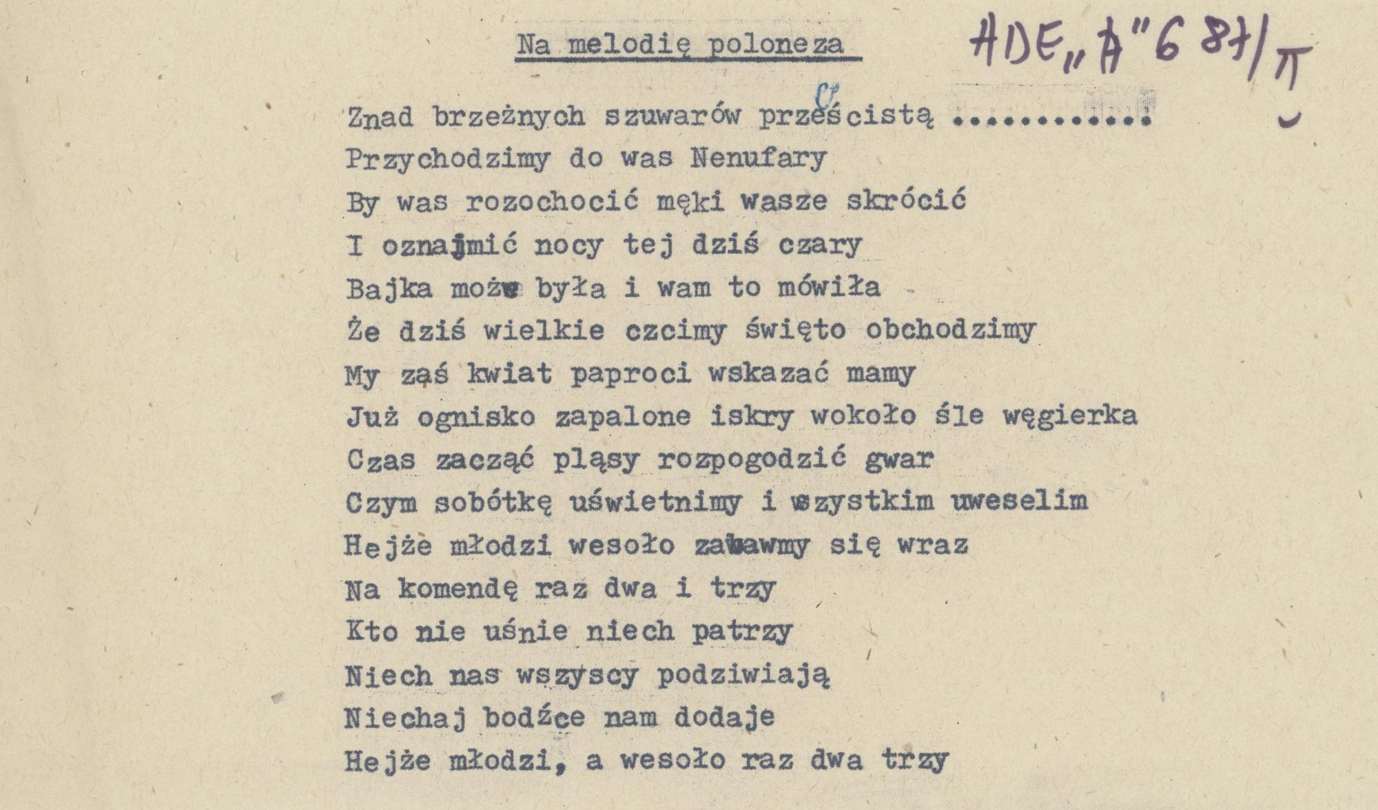 Na melodię poloneza