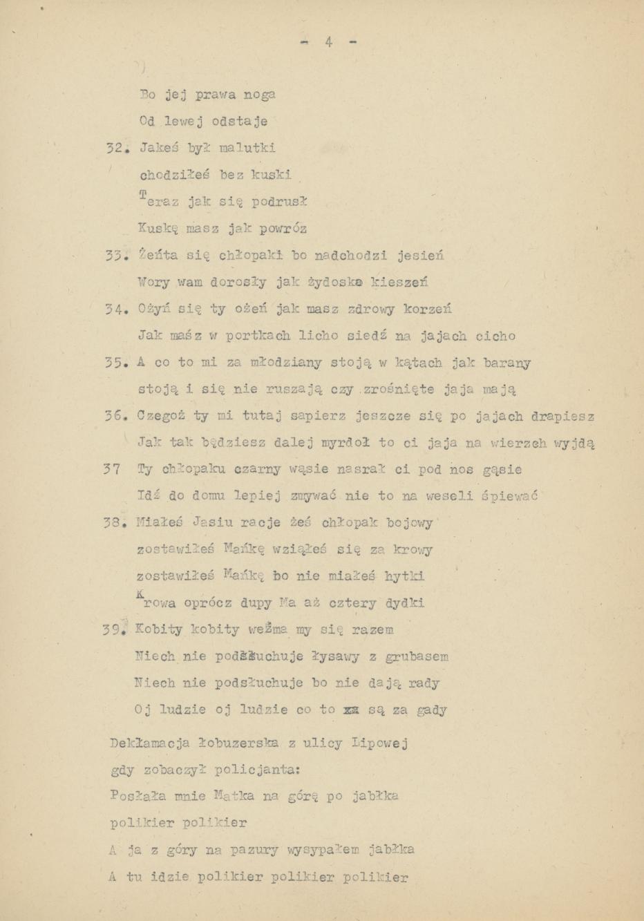 Przyśpiewki weselne z Czartek