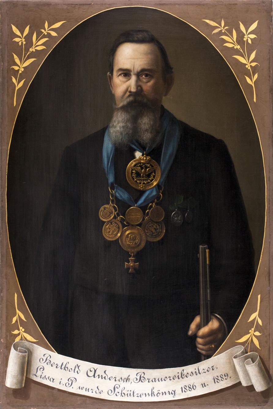 Portret króla kurkowego Juliusa Bertholda Anderscha
