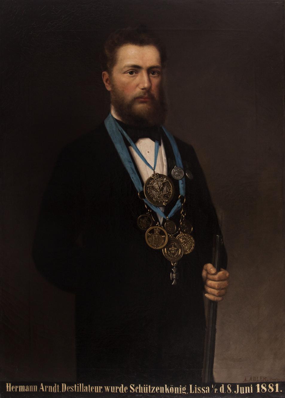 Portret króla kurkowego Karla Juliusa Hermanna Arndta