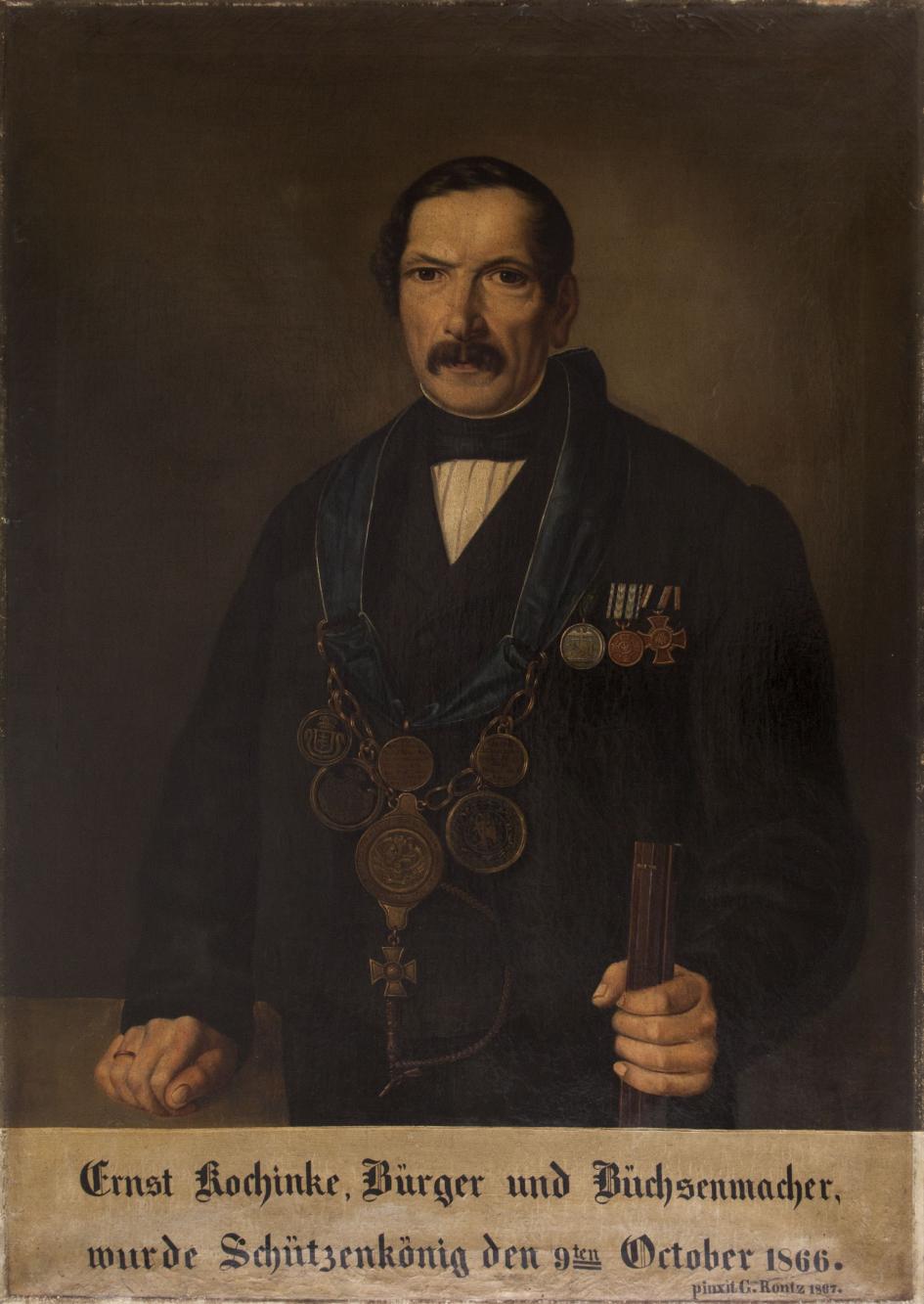 Portret króla kurkowego Ernsta Kochinke