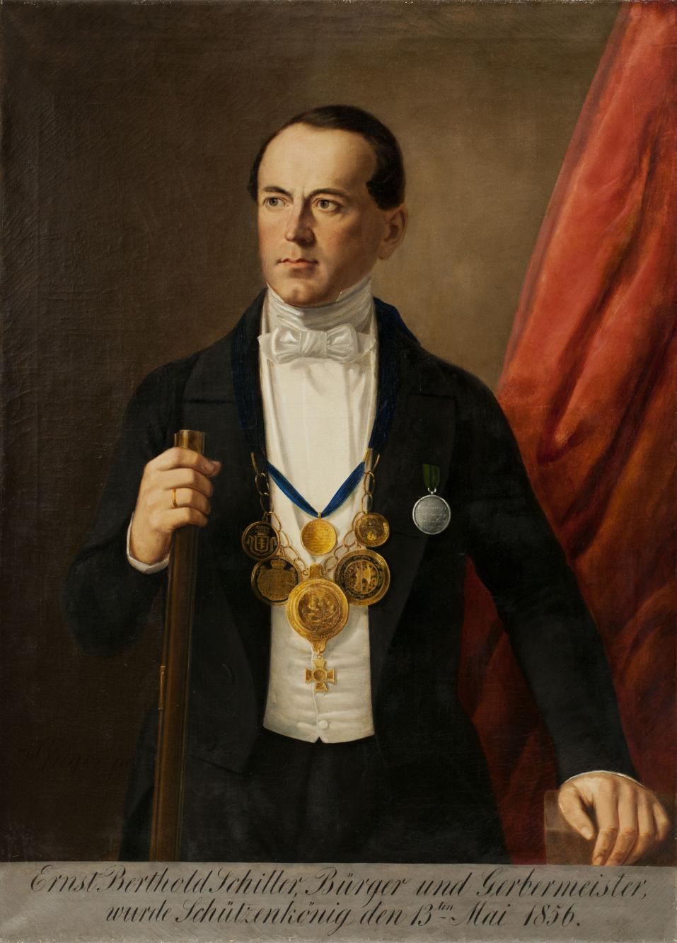 Portret króla kurkowego Ernsta Bertholda Schillera