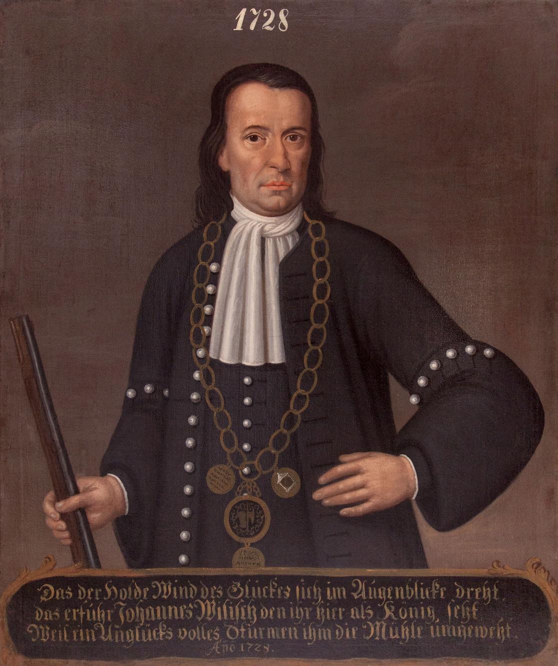 Portret króla kurkowego Johanna Wilischa