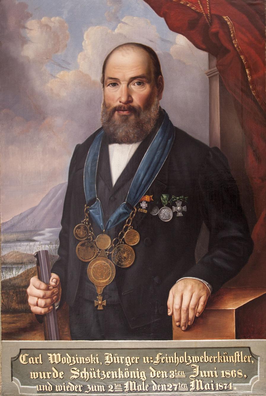 Portret króla kurkowego Carla Wodzinskiego