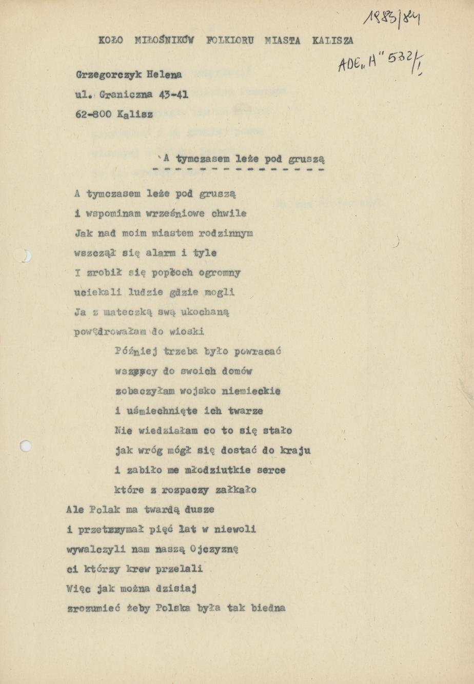 A tymczasem leże pod gruszą