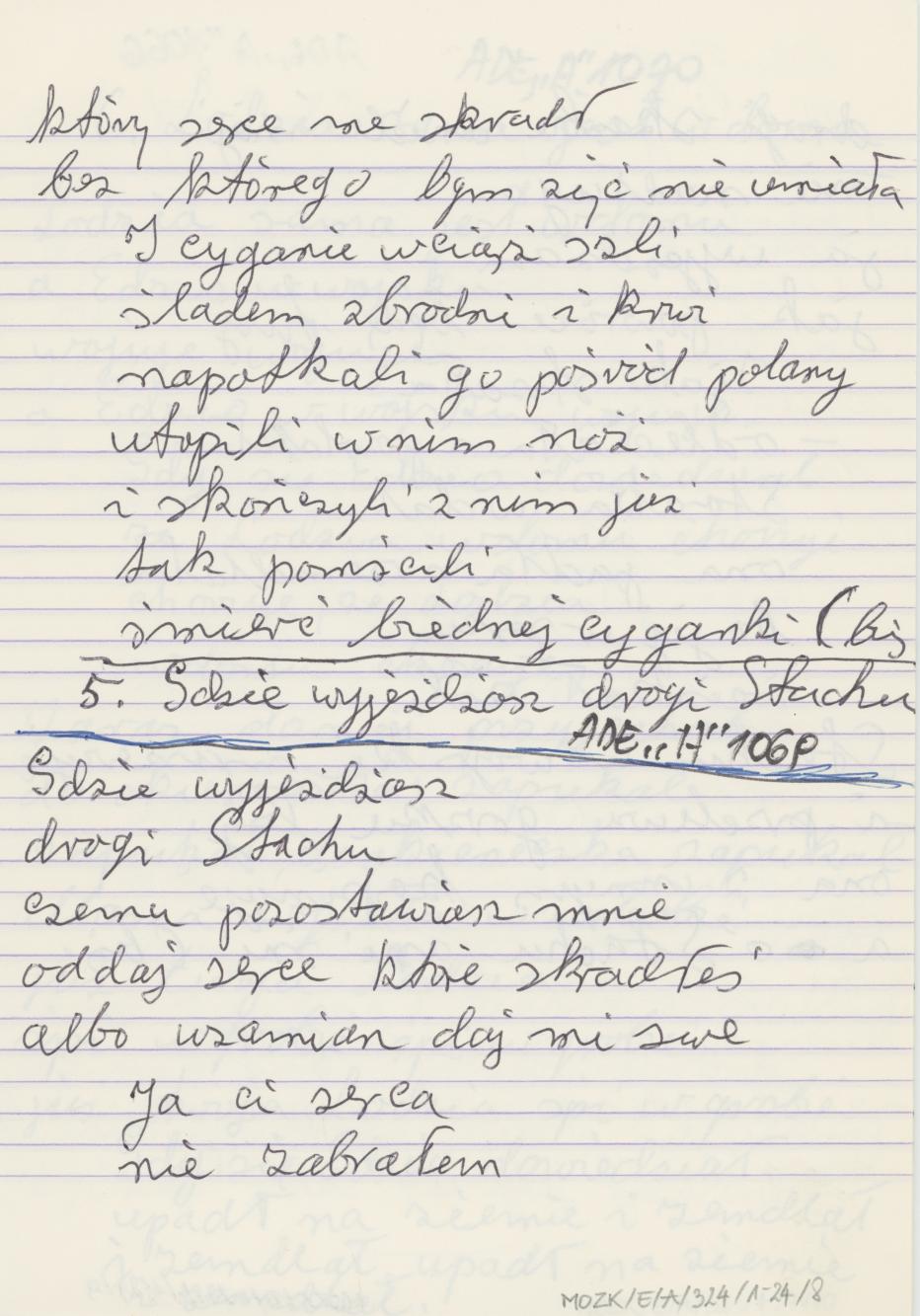 Zeszyt - Kaliskie przedwojenne piosenki, cz. I