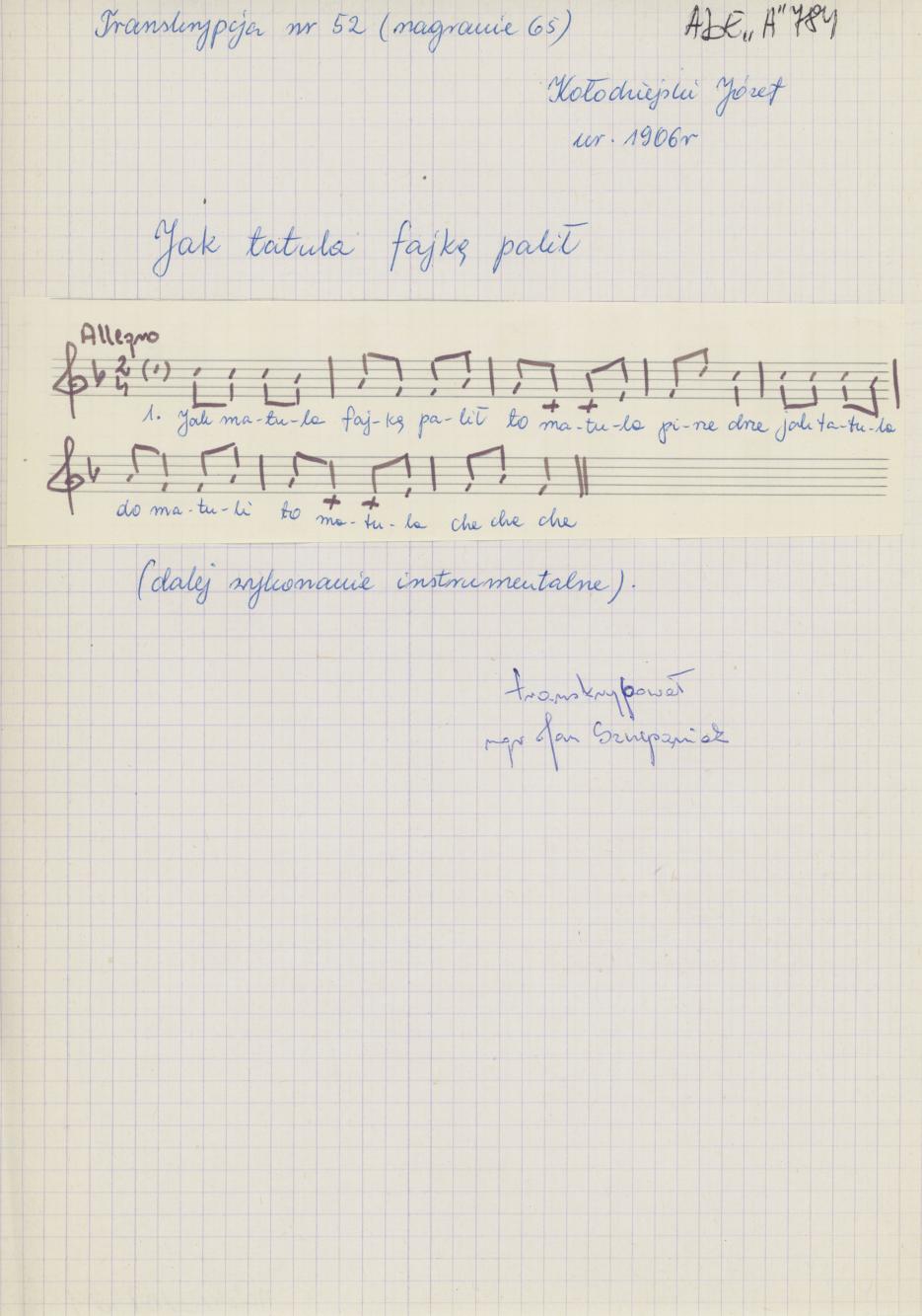 Jak tatula fajkę palił