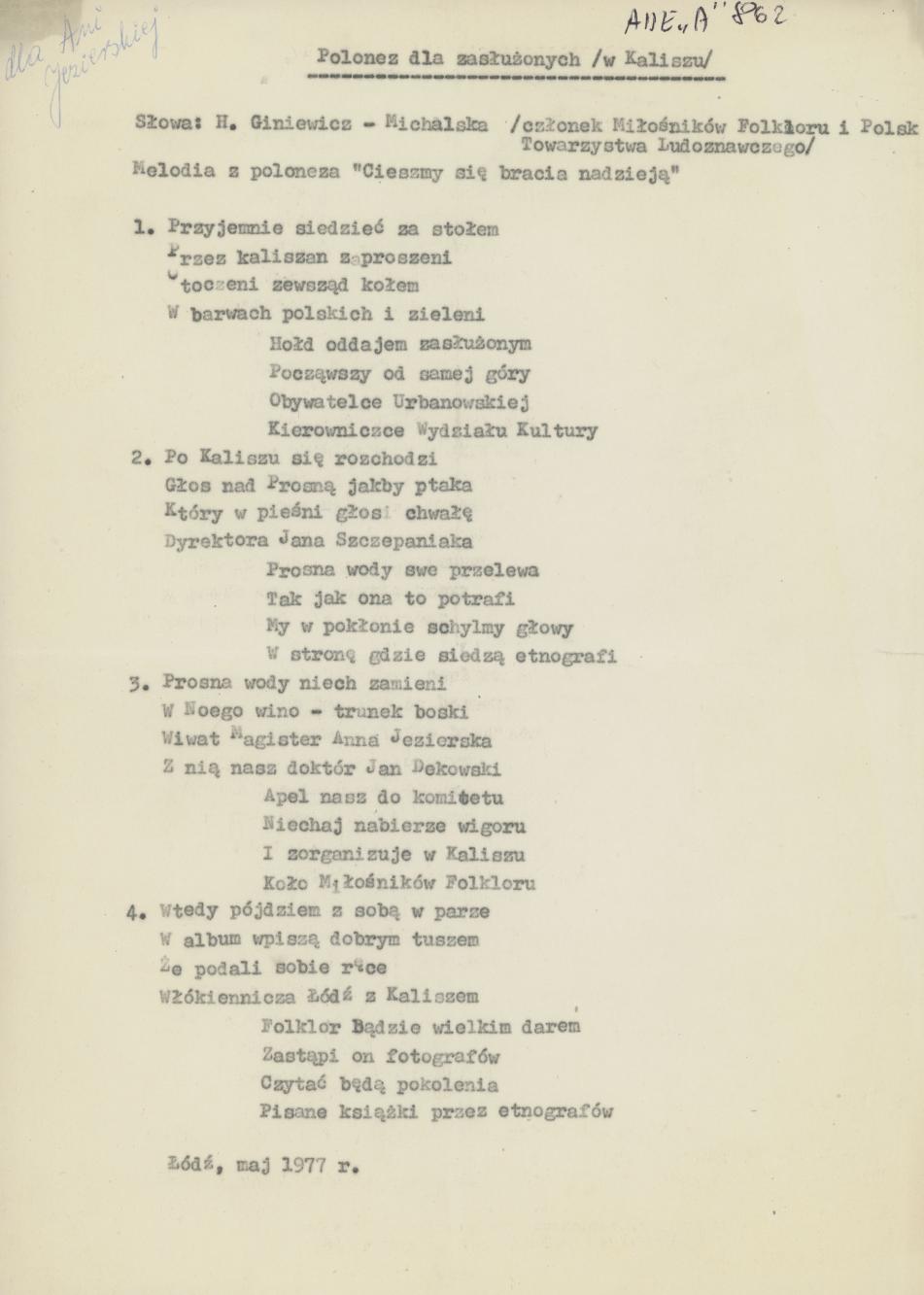 Polonez dla zasłużonych (w Kaliszu)