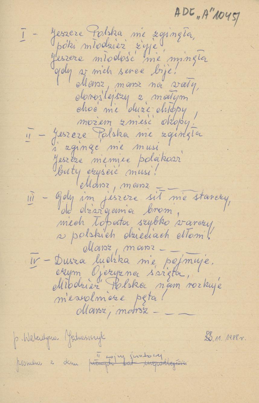 Jeszcze Polska nie zginęła póki młodzież żyje