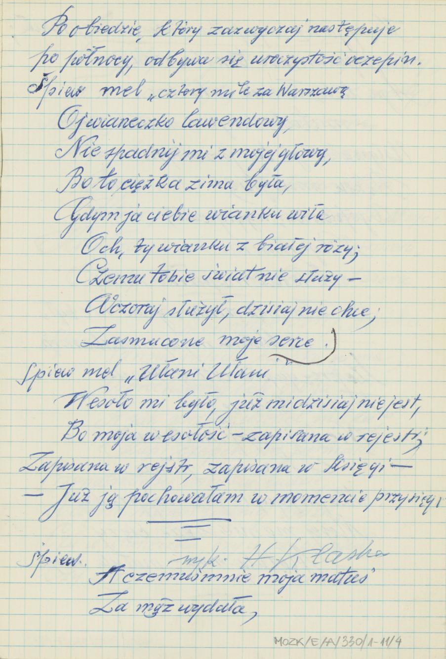 Przyśpiewki nieznanego autora