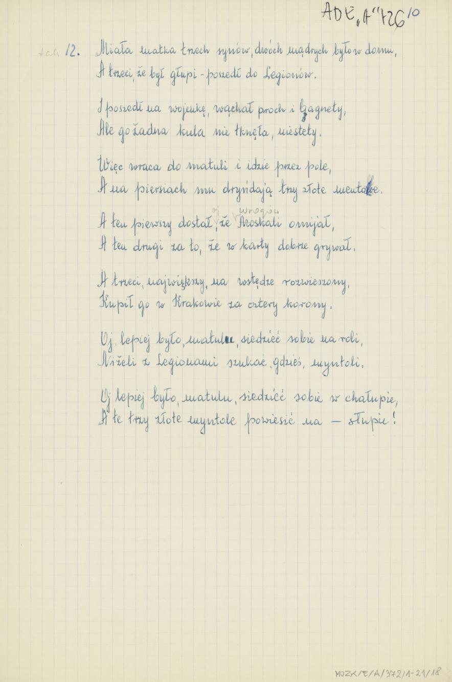 Zbiór piosenek, cz. 2