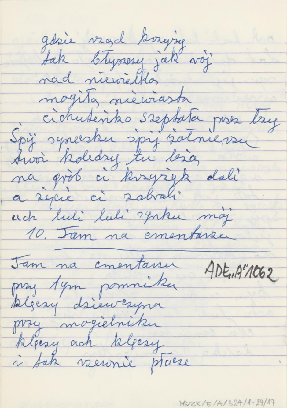 Zeszyt - Kaliskie przedwojenne piosenki, cz. II