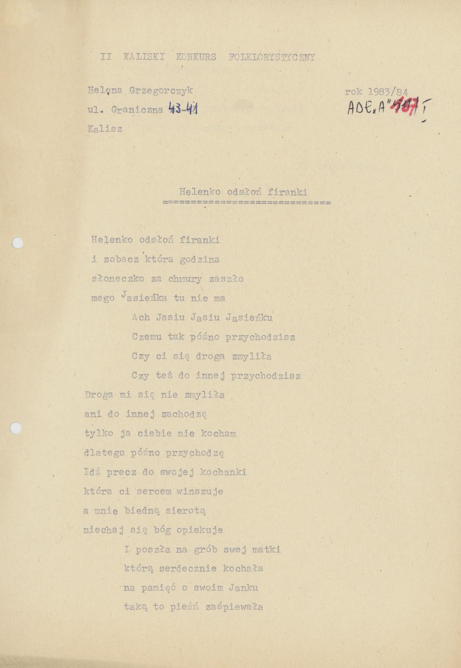 Helenko odsłoń firanki