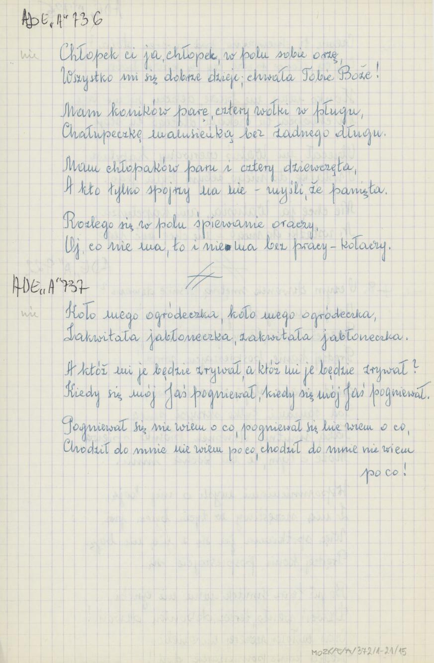 Zbiór piosenek, cz. 2